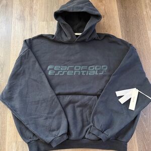 Fear of God Essentials Heavy Fleece 90s Hoodie Black Sz XXL NWT